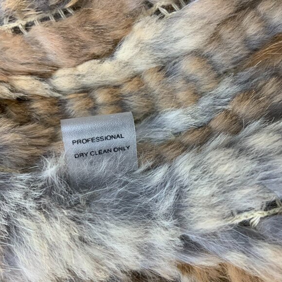 Dolce Cobo Rabbit Raccoon Fur Fringe Vest BOHO Western Mob Wife Sz 2X - Picture 16 of 16